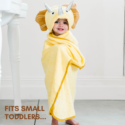 Yellow Hooded Dinosaur Towel